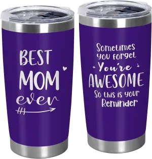 TEEZWONDER Mom Gifts for Women - 20 oz Stainless Steel Insulated Coffee Tumbler with Lid - Mom Birthday Gifts from Daughter Son, Mama Gift Ideas, Gift for Mother in Law Stepmom