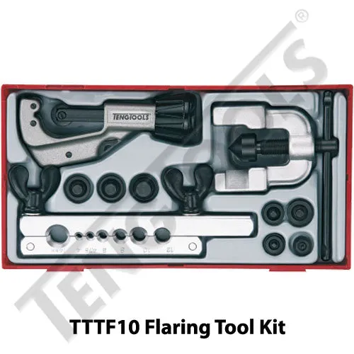 Teng Tools 10 Piece Flaring Tool & Pipe Cutter Kit TC-Tray - TTTF10