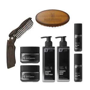 The Beard Struggle Ultimate Beard Growth Kit for Men Balm, Butter, Brush, Comb, Oil, Wash, & Conditioner for Moisturizing Beard - Aesir's Triumph, Platinum Collection