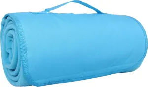 Threadart Portable Sports Stadium Blanket with Carrying Strap | Packable for Travel | Soft Fleece Fabric | 58in x 48in - Red - 5 Colors Available