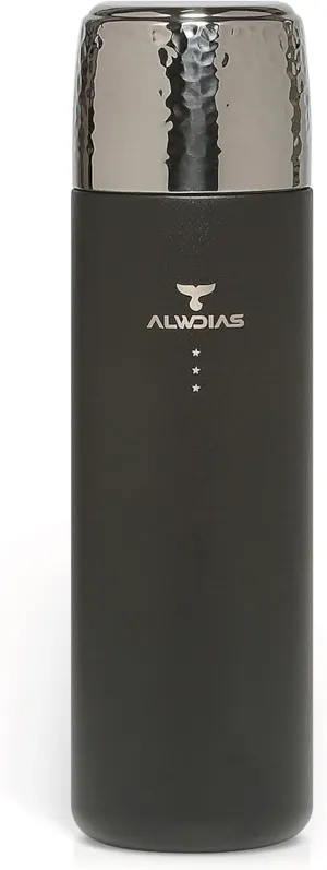 Thrista Vacuum Insulated 316 Stainless Steel Thermos for Hot Drinks | Leak-Proof Bottle with Titanium Infuser | Compact Design Ideal for Men, Women, and Loved Ones | 16.9oz, Black