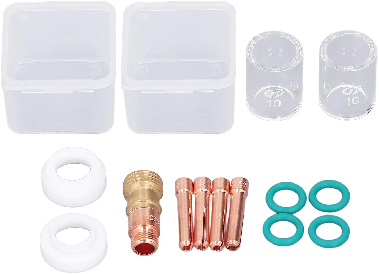 TIG Welding Accessory Set,13Pcs TIG Welding Torch Accessories Kit,TIG Welding Glass Cup,TIG Electrode Clamp,For WP 17 18 26 Argon Arc Welding Gun