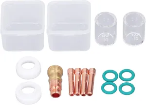 TIG Welding Accessory Set,13Pcs TIG Welding Torch Accessories Kit,TIG Welding Glass Cup,TIG Electrode Clamp,For WP 17 18 26 Argon Arc Welding Gun
