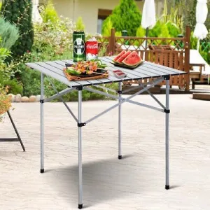 TM Replacement for/Fits 28";x28; Roll Up Portable Folding Camping Square Aluminum Picnic Table w/Bag New Size : 28" X28" X27 3/5"