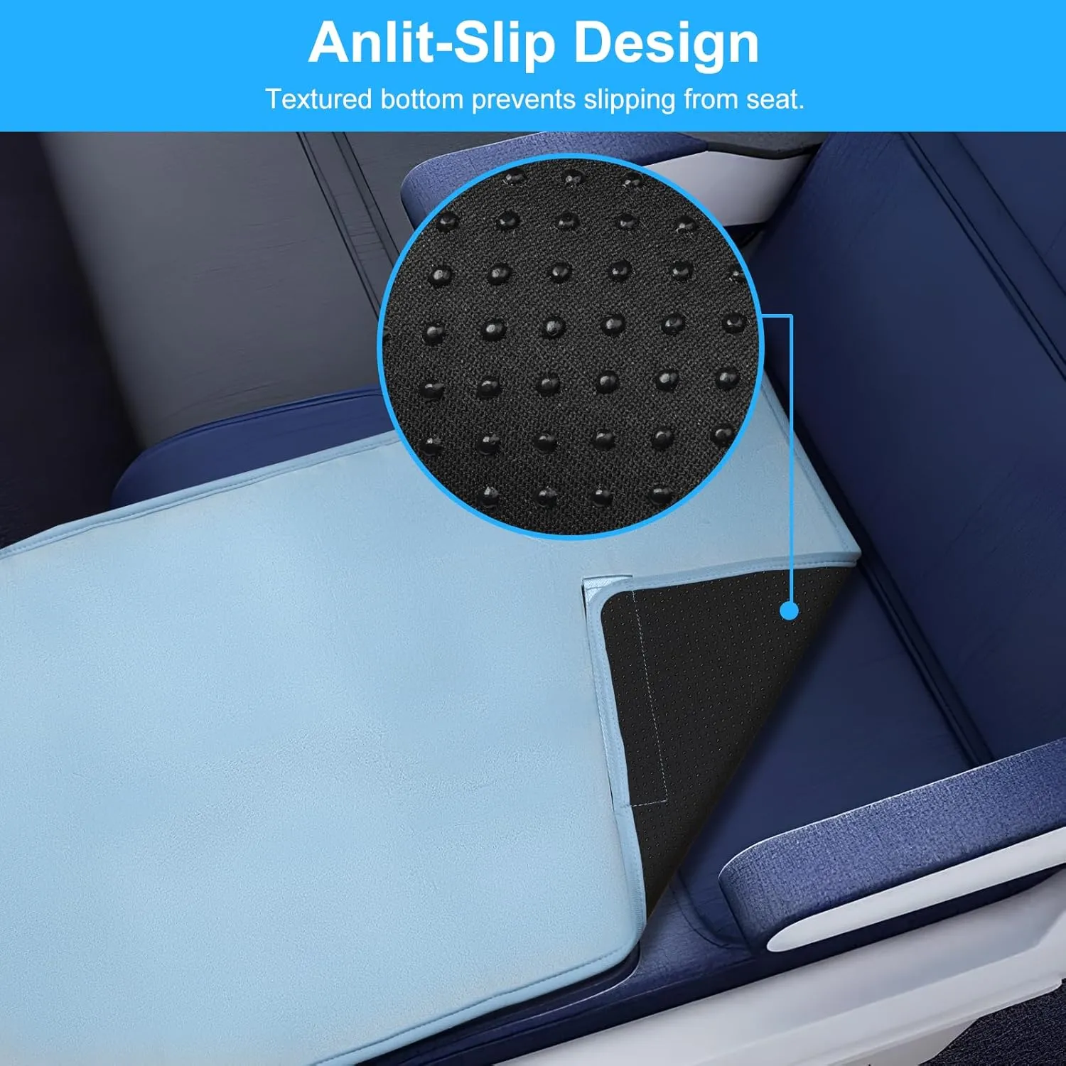 Toddler Airplane Bed, Kids Airplane Seat Extender Travel Bed, Kids Airplane Travel Essentials, Airplane Must Have for Toddlers, Portable Plane Bed Foot Rest for Flights