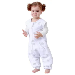 Toddler Sleep Sack with Feet - 1.0 Tog Lightweight Sleep Sack 12-18 Months 12-24 Months, Rayon Made from Bamboo Sleeping Sack 2-Way Zipper Wearable Blanket Baby