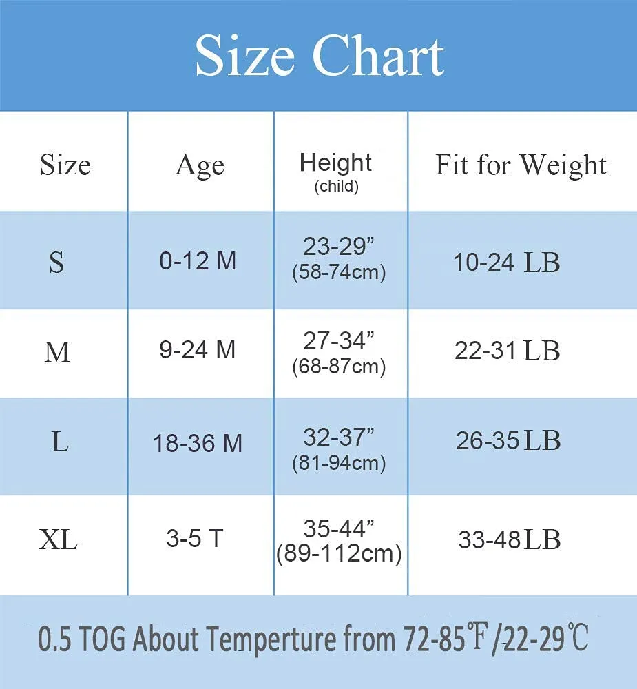 Toddler Sleeping Sack Baby Muslin Cotton Soft Wearable Blanket Summer Sleeping Bag Sleeveless Sleep Sacks 0.5 Tog 24-36 Months Boy Kids Large 3T Lightweight 4-5 Years Girl Infant Sleep Bag Kids L