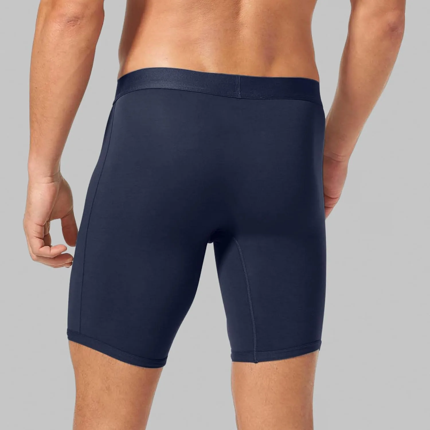 Tommy John Men’s Underwear – Cool Cotton Hammock Pouch Boxer Brief with Longer 8" Inseam – Comfortable Underwear