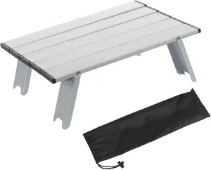 Topyond Small Camping Table, Outdoor Table, Folding Table, Aluminum Alloy, Portable Camping Folding Table for Outdoor Camping Beach Picnic
