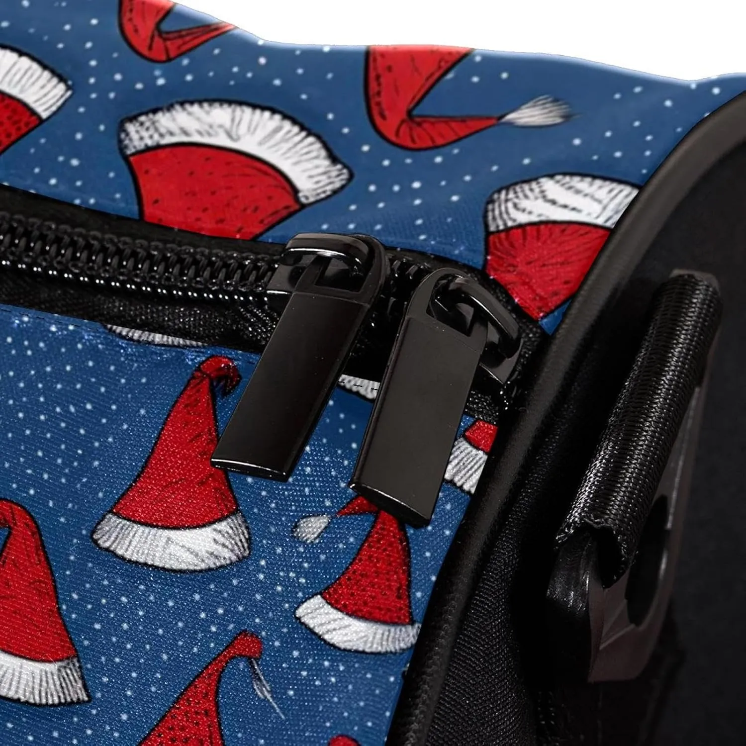 Travel Bag,Mens Gym Bag,Womens Gym Bag,Cartoon Christmas Blue Red Hat,Sports Bag