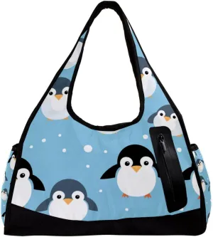 Travel Bag,Mens Gym Bag,Womens Gym Bag,Cartoon Penguin,Sports Bag