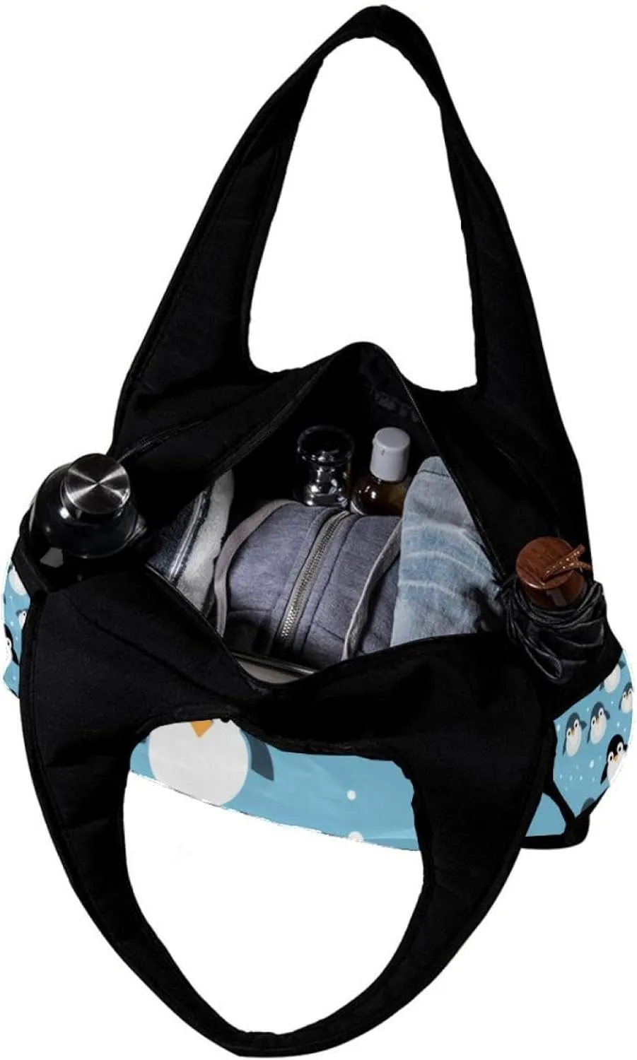 Travel Bag,Mens Gym Bag,Womens Gym Bag,Cartoon Penguin,Sports Bag