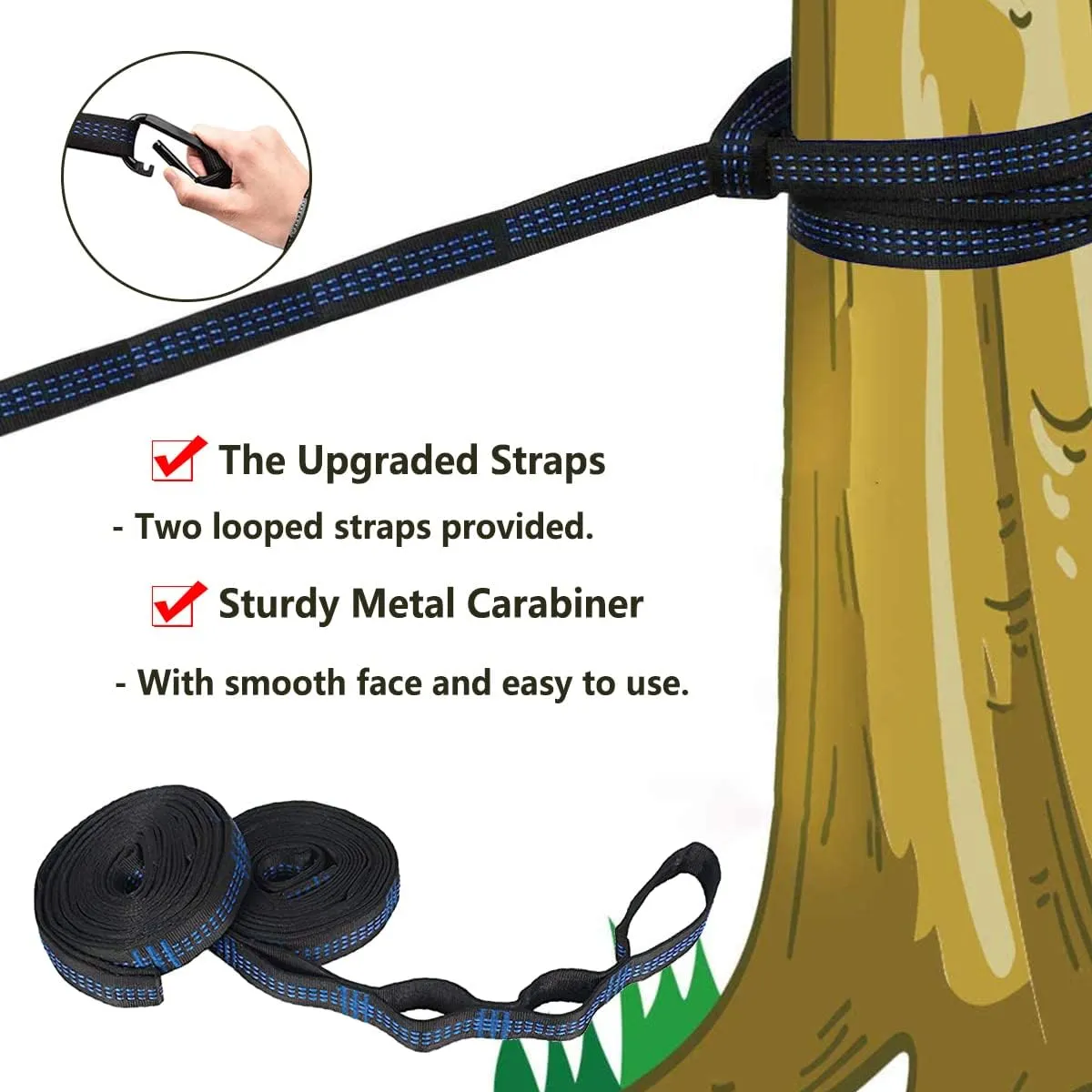 Travel Hammock with Mosquito Net, Lightweight Camping Hammock Hold Up to 200kg, Portable Outdoor Hammock for Camping Hiking Backpacking,Army Green,250x120cm