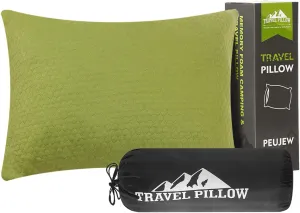 Travel Pillow Backpacking Pillow, Compressible Memory Foam Pillow Breathable Cover for Travel Airplane Hiking and Car