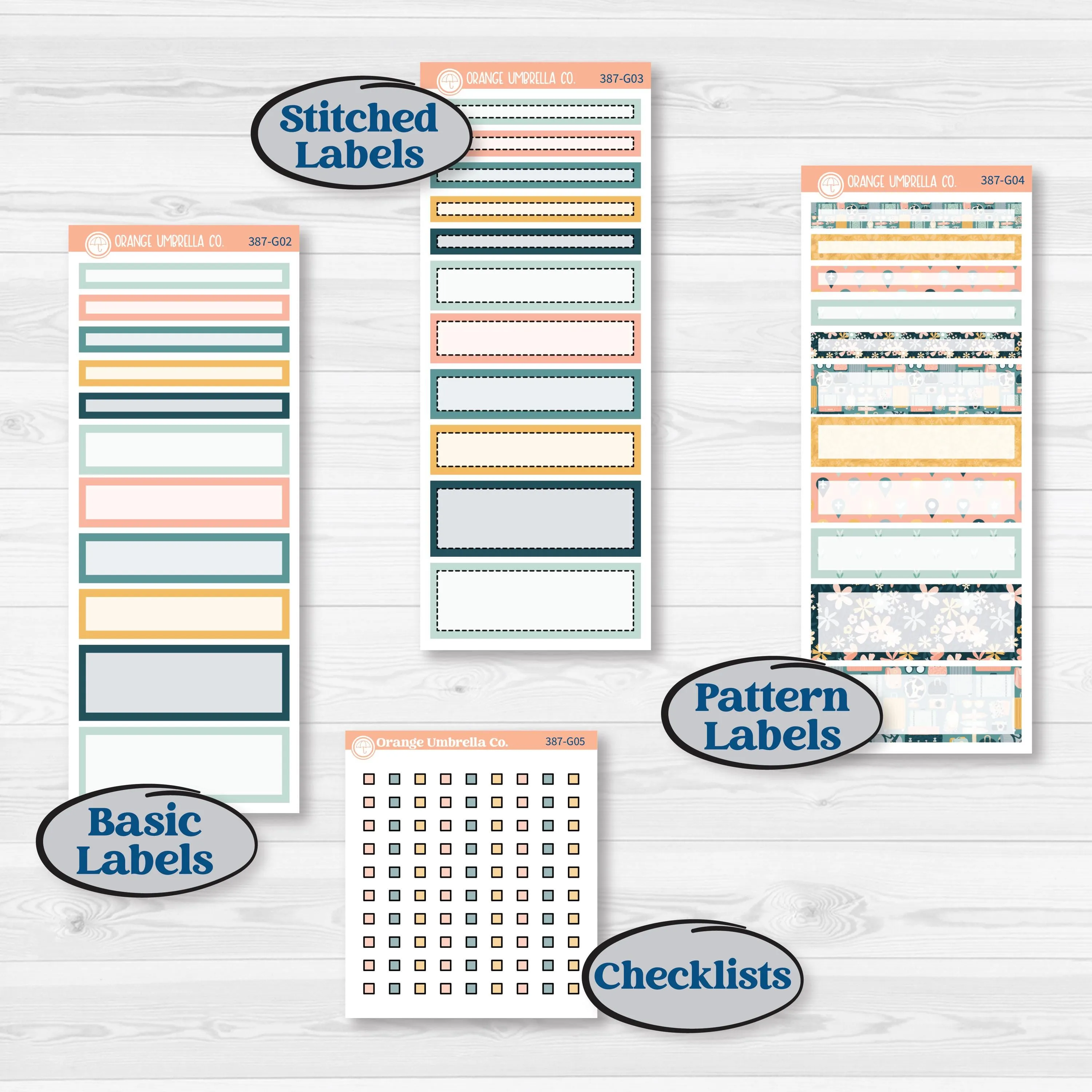 Travel Vacation Planner Kit | A5 Compact Vertical Planner Kit Stickers for Erin Condren | Adventure Awaits | KIT-387-G