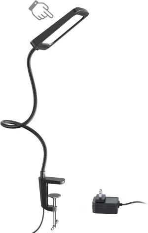 TROND LED Desk Lamp with Clamp, 1000LM Super Bright 3-Level Dimmable Desk Light 6000K Daylight, Extra-Long Flexible Gooseneck Clip on Light, Eye-Care Clamp Lamp for Painting, Workbench,Reading