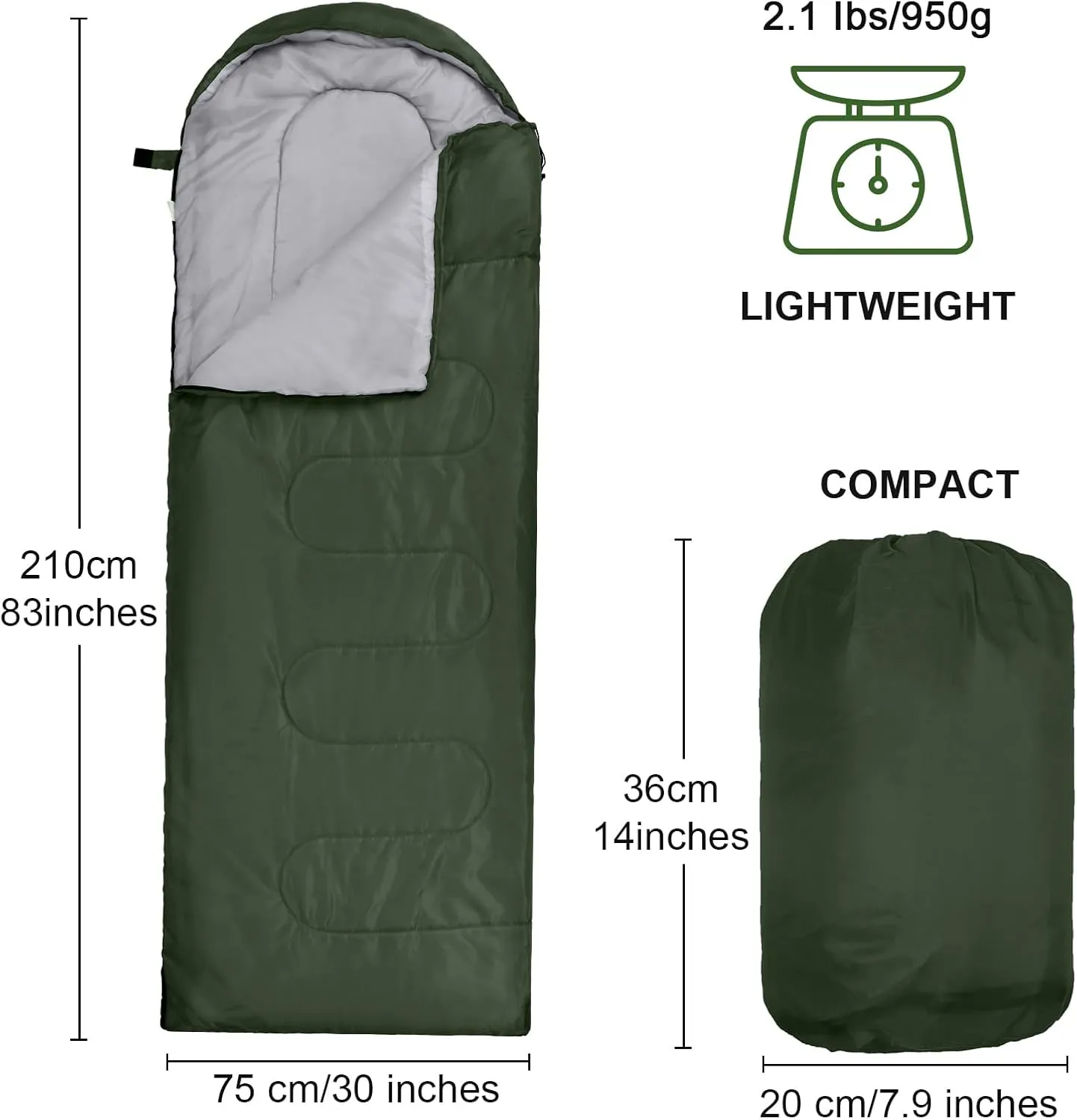Tudomro 16 Pack Camping Sleeping Bags Bulk Adults Envelope 4 Season Cold Warm Weather Lightweight Waterproof Compact Backpacking Sleeping Bag for Travel Hiking
