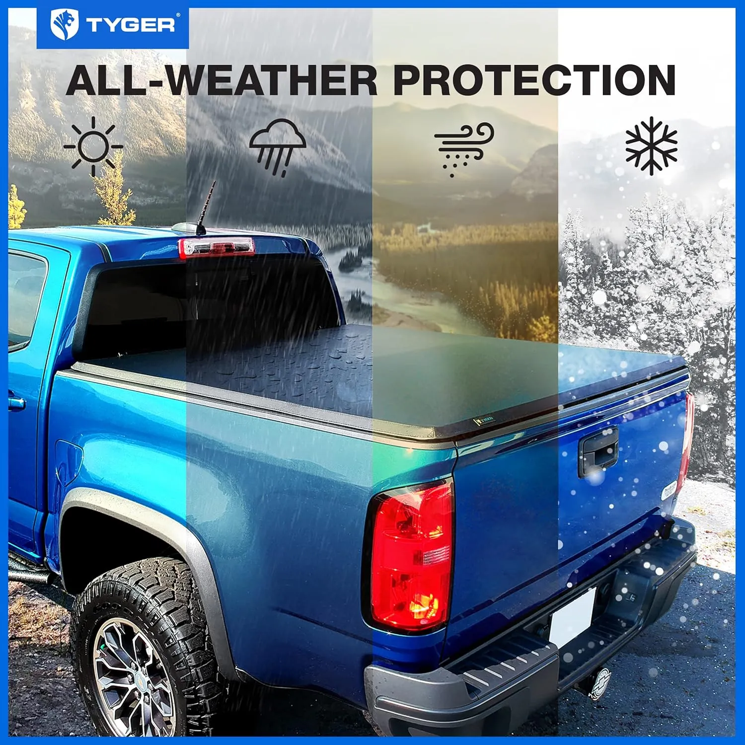 Tyger Auto T3 Soft Tri-fold Truck Bed Tonneau Cover Compatible with 2015-2025 Ford F-150 | 6.5' (79") Bed | TG-BC3F1042