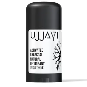 Ujjayi All Natural Deodorant Women & Men | Activated Charcoal | Organic, Non Toxic, Vegan, Best Womens Deodorant Aluminum Free & Sulfate   Paraben Free (Handmade, 2.65 oz, Citrus Thyme)
