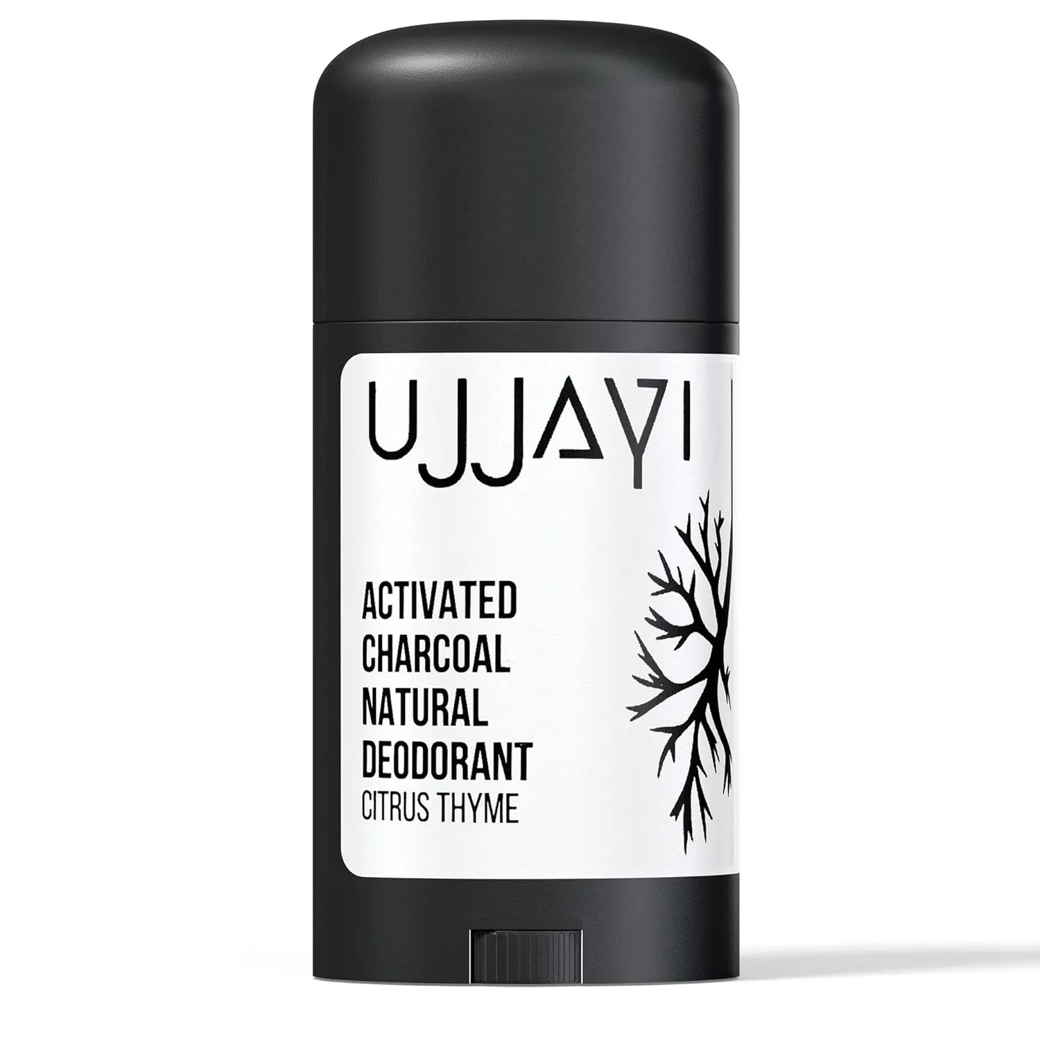 Ujjayi All Natural Deodorant Women & Men | Activated Charcoal | Organic, Non Toxic, Vegan, Best Womens Deodorant Aluminum Free & Sulfate   Paraben Free (Handmade, 2.65 oz, Citrus Thyme)