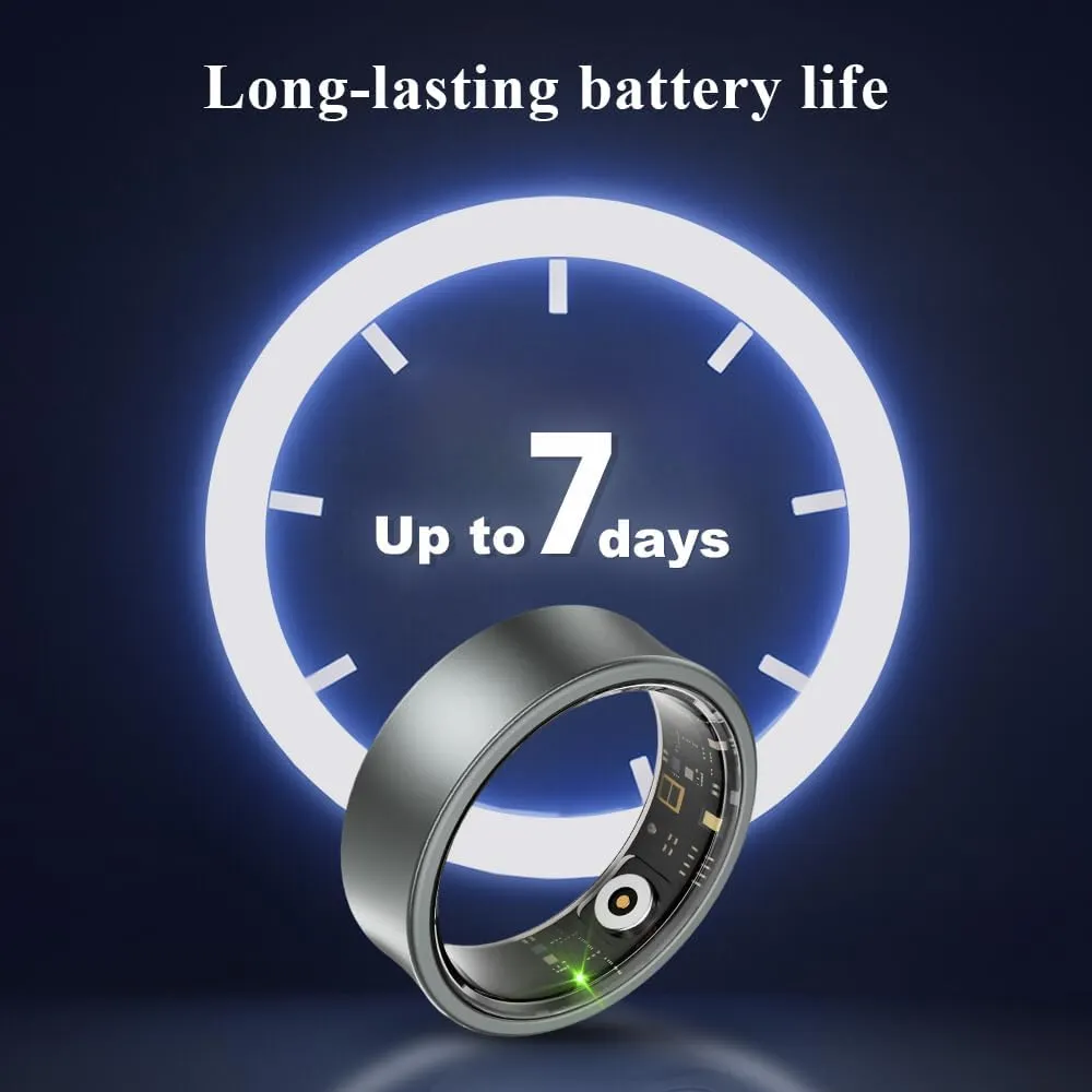 Ultra Light Smart Ring for Women Men -2.5g Fitness Tracker Ring with Heart Rate Monitor, Blood Oxygen, Sleep Tracker, 10ATM Waterproof, Step tracker, 7 Day Battery Life ，iOS/Android Compatible
