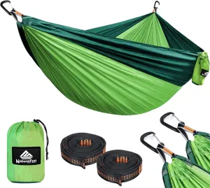Ultra-Light Travel Camping Hammock | 300kg Load Capacity,Breathable,Quick-Drying | 2 x Premium Carabiners,2 x Nylon Slings Included | Outdoor Indoor Garden