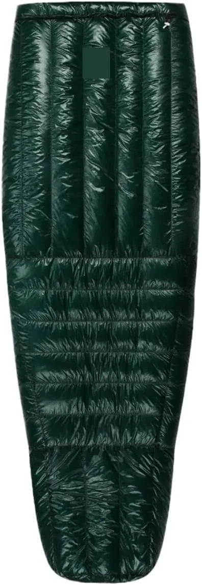 Ultralight Down Sleeping Bag -5°F 800FP for Winter Camping & Hiking, 10D Fabric, Windproof Twilight Quilt(Twilight II-Green-R)