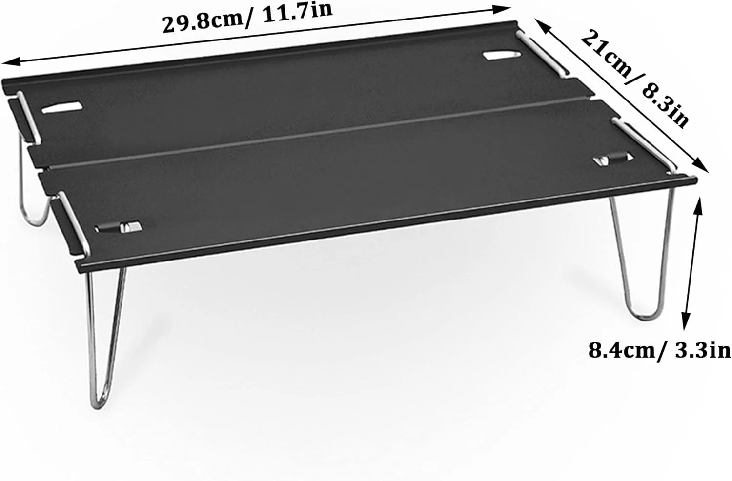 Ultralight Mini Folding Camping Table, Portable Outdoor Aluminum Alloy Compact Table, Multipurpose BBQ Coffee Table with Storage Bag for Camping Fishing Picnic