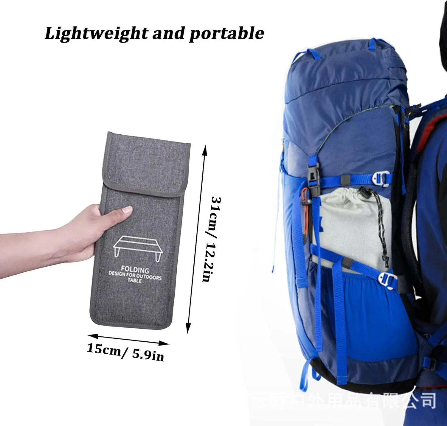 Ultralight Mini Folding Camping Table, Portable Outdoor Aluminum Alloy Compact Table, Multipurpose BBQ Coffee Table with Storage Bag for Camping Fishing Picnic