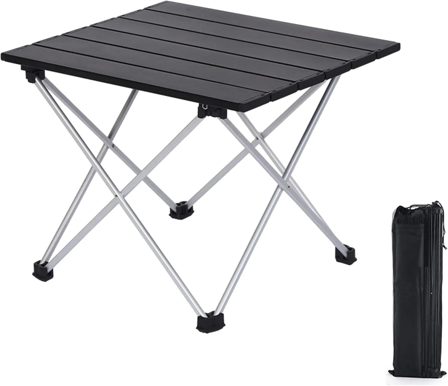 Ultralight Portable Table Outdoor Travel Hiking Camping Picnic BBQ Folding Tables Aluminum Alloy Stable and Firm Desk Furniture,Black