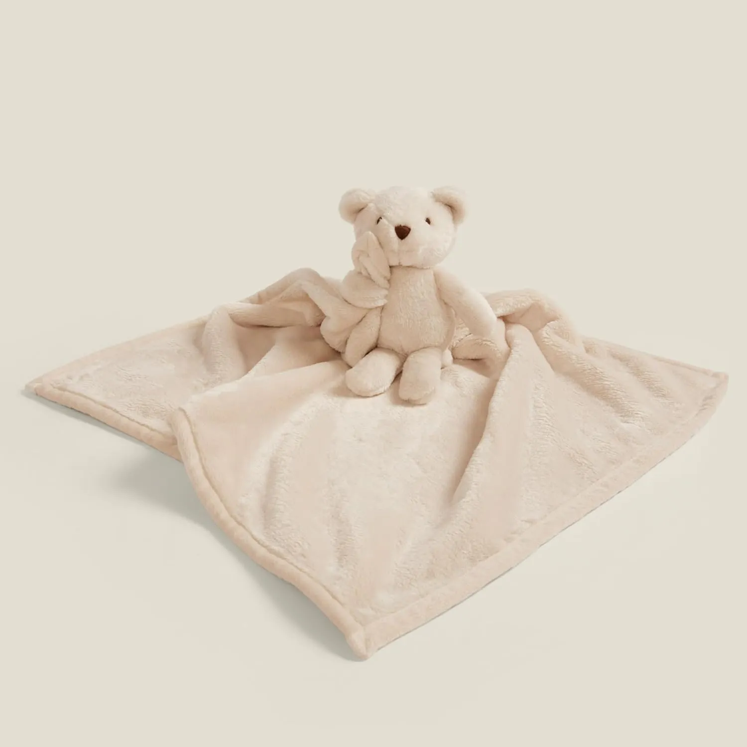 UnHide Lil' Marsh Lovey - Super Soft Baby Blanket with Stuffed Animal - Perfect for Home, Travel and On The Go - 20' x 20', Bear