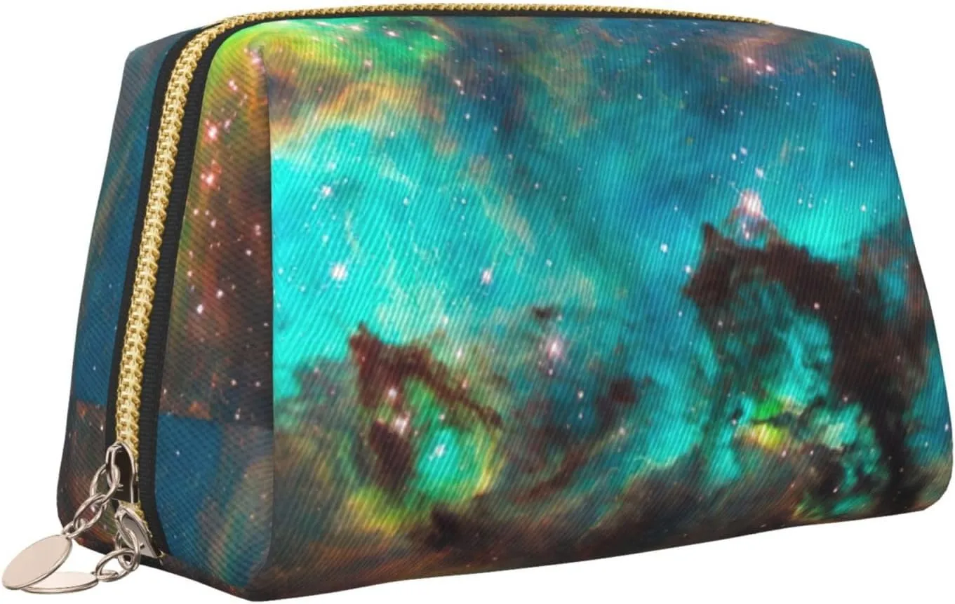 Universe Galaxy Space Travel-Ready Toiletry Bag, Compact Makeup Organizer For Women