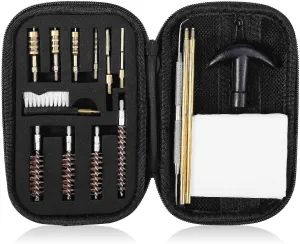 UrbanX Universal Handgun Cleaning kit for Bersa 83 .380 ACP Pistol Cleaning Kit Bronze Bore Brush and Metal Bronze Jags Tips with Zippered Compact Case
