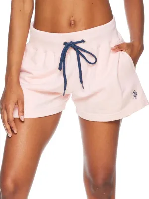 U.S. Polo Assn. French Terry Sweat Shorts Women, Poly-Cotton Lounge Sweatpants Shorts for Women