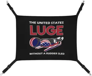 USA Luge Ice Sports Cat Hanging Hammock Soft Breathable Pet Cage Dog Hammock with Adjustable Straps and Metal Hooks