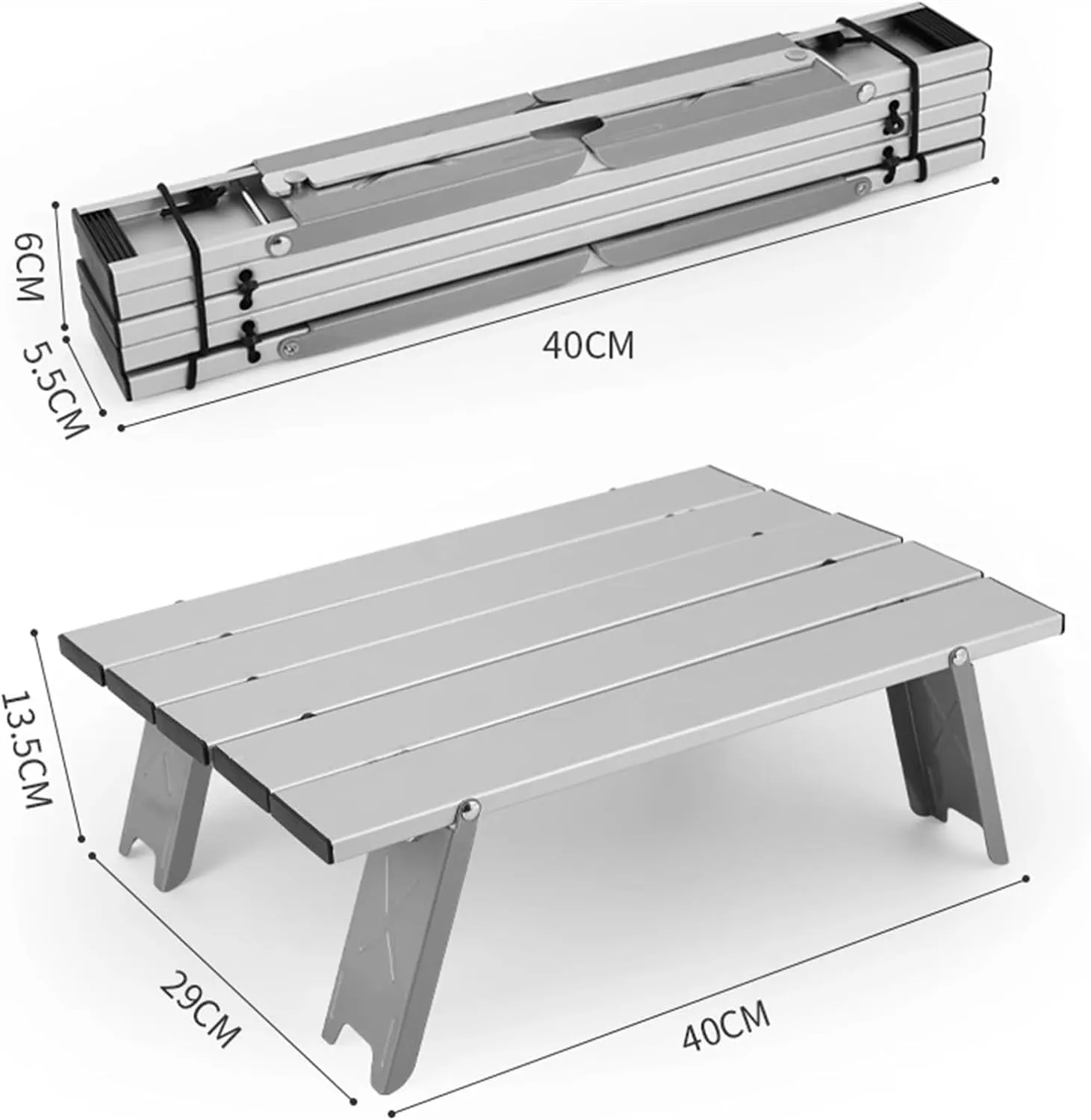 Usoway Portable Beach Table Ultralight Compact Folding Beach Table Aluminum Portable Camping Table Folding Camping Table (C : A), 665599