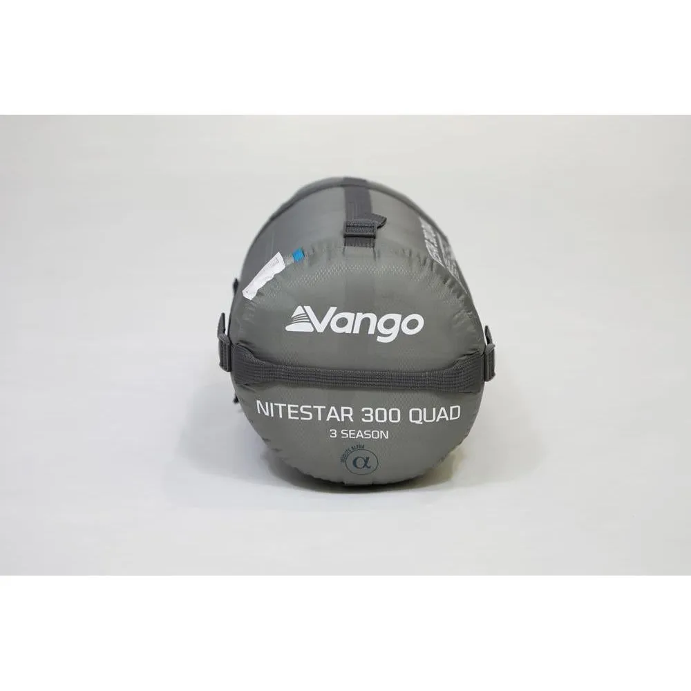 Vango Nitestar Alpha 300 Quad Sleeping Bag Square 3 Season Camping