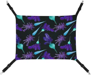 Vegan Beet Pattern Hanging Cat Bed Soft Breathable Pet Hammock for Cage Pet Sleeper for Kitten Ferret Puppy Rabbit