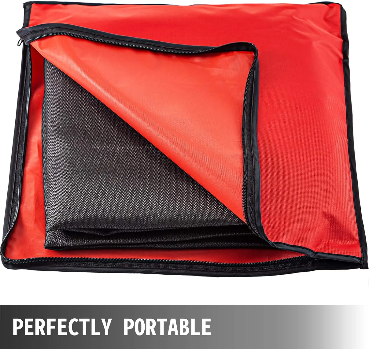 VEVOR 10 x 10 Ft Welding Blanket Black Fiberglass Blanket Portable Fiberglass Fire Retardant Blanket Welding Mat Welding Fireproof Thermal Resistant Insulation With Carry Bag