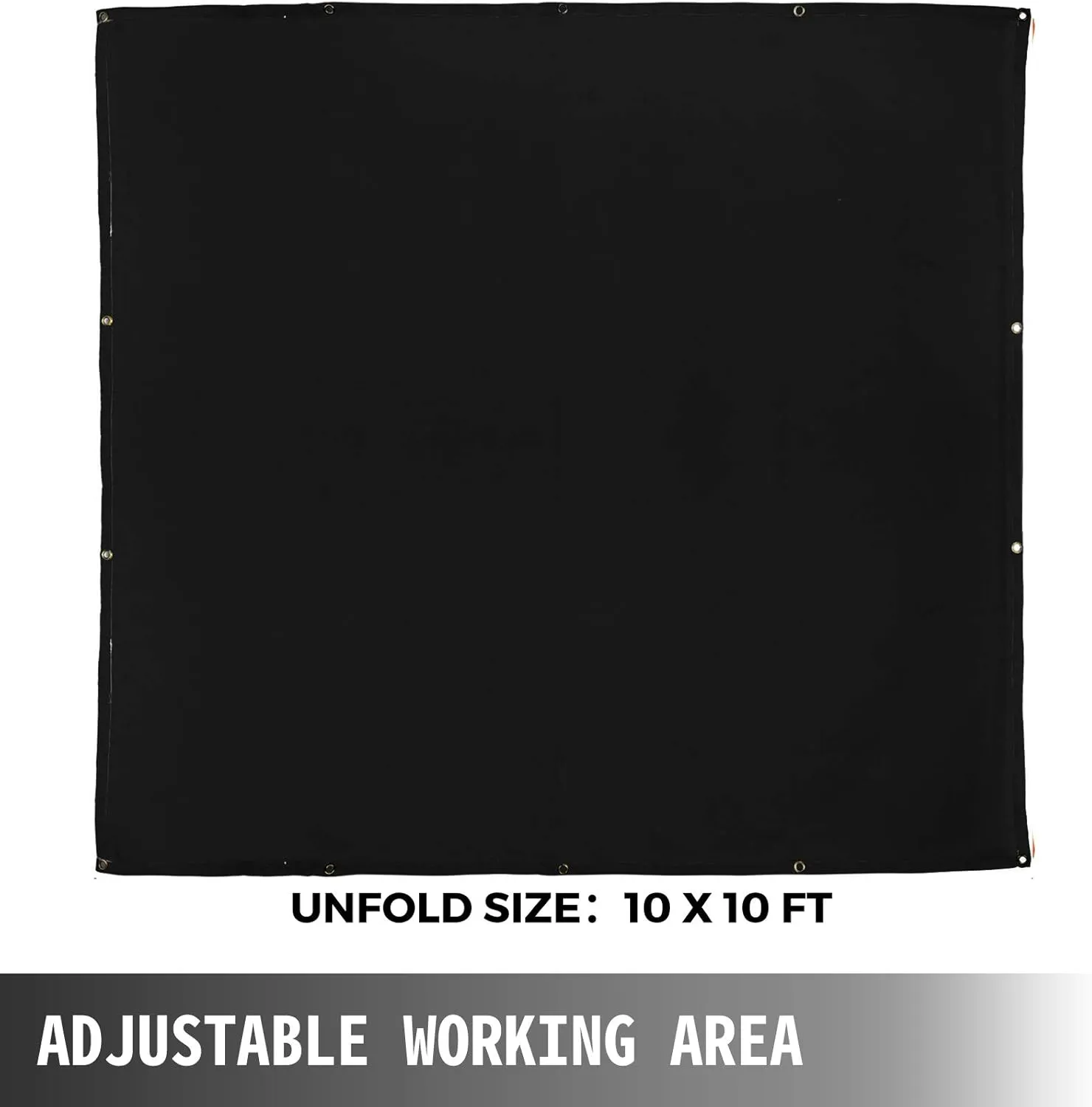 VEVOR 10 x 10 Ft Welding Blanket Black Fiberglass Blanket Portable Fiberglass Fire Retardant Blanket Welding Mat Welding Fireproof Thermal Resistant Insulation With Carry Bag