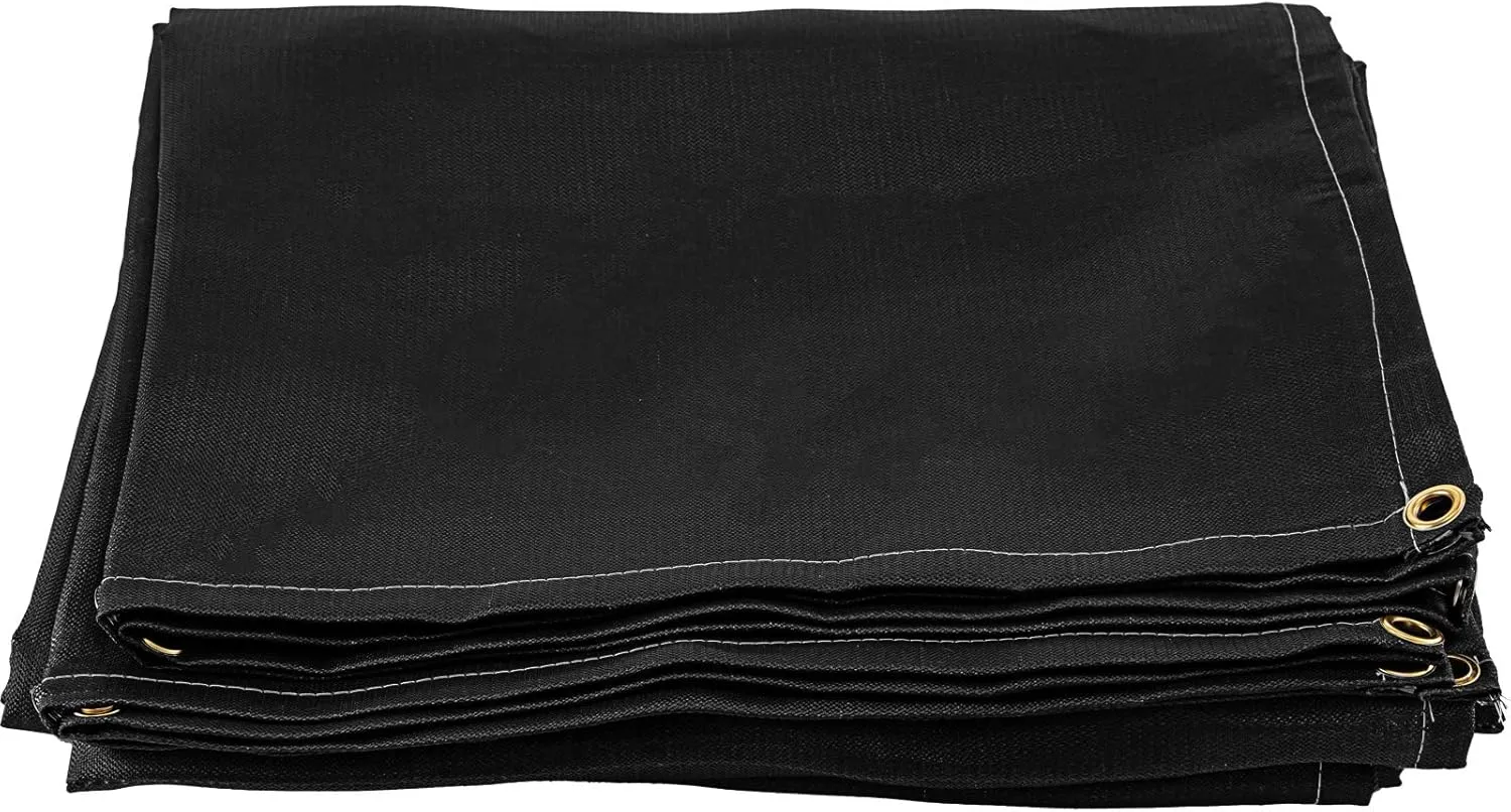 VEVOR 10 x 10 Ft Welding Blanket Black Fiberglass Blanket Portable Fiberglass Fire Retardant Blanket Welding Mat Welding Fireproof Thermal Resistant Insulation With Carry Bag