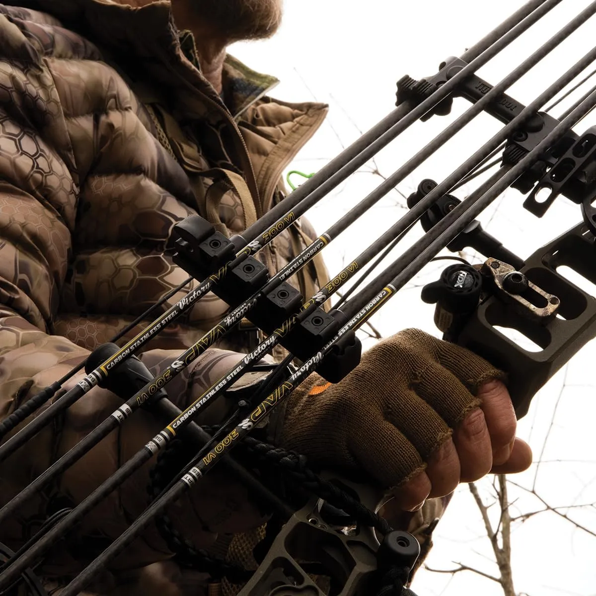 Victory Archery VAP SS 0.166" 200/250/300/350/400 Spine Micro Diameter Carbon Hunting Arrow Vane Fletched 6 Pack
