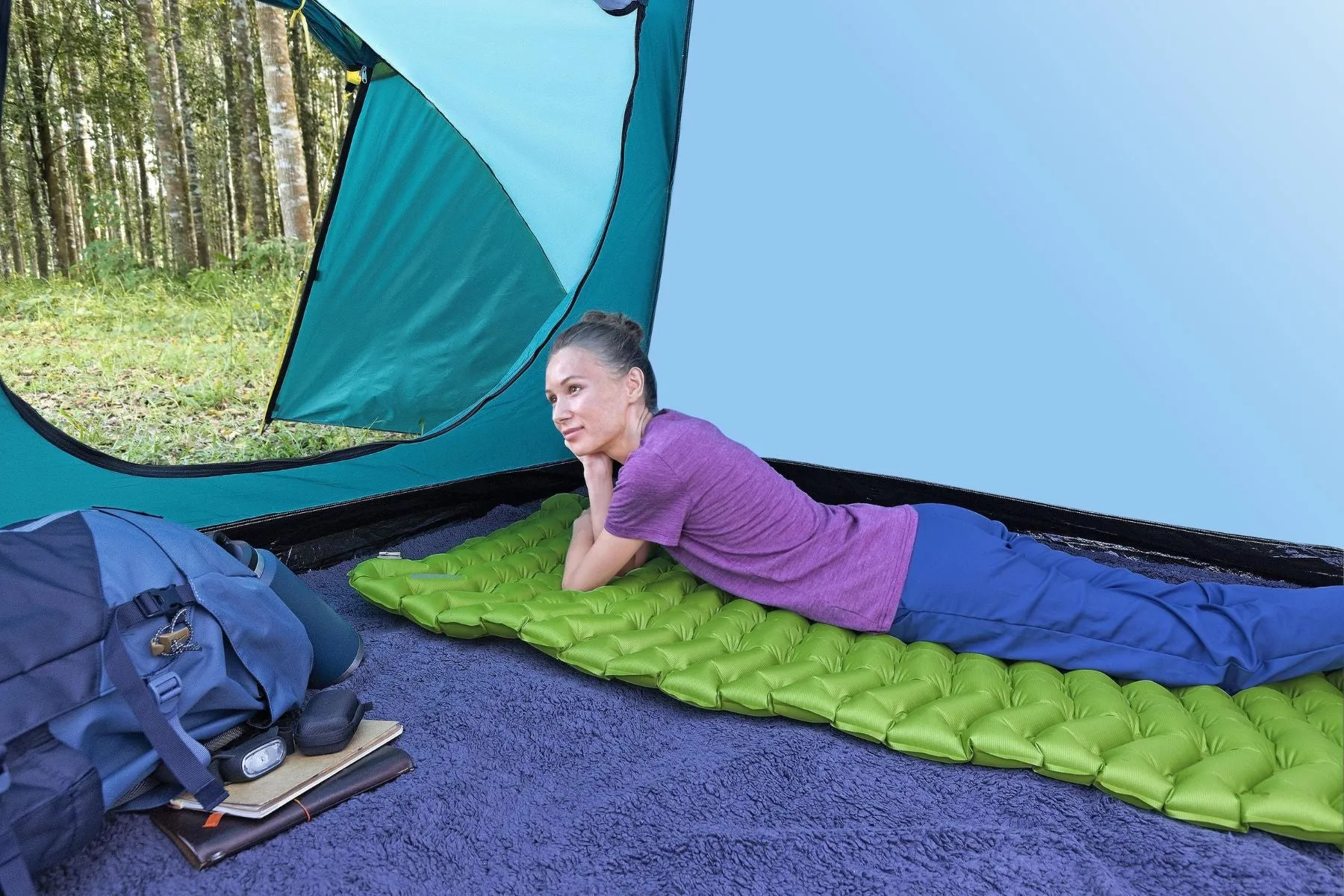 Wanderlite Compact Inflatable Air Sleeping Pad - Large