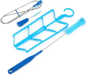 Water Bladder Hydration Cleaning Kit Portable 4 in 1 Brushes Drying Rack for Outdoor Activities