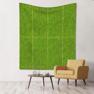 WBQLSL Green Grassland Reusable Decorative Wall Hanging, Picnic Tablecloth Multipurpose Wall Hanging, Decorative Washable Tapestry (60 * 51 Inch)