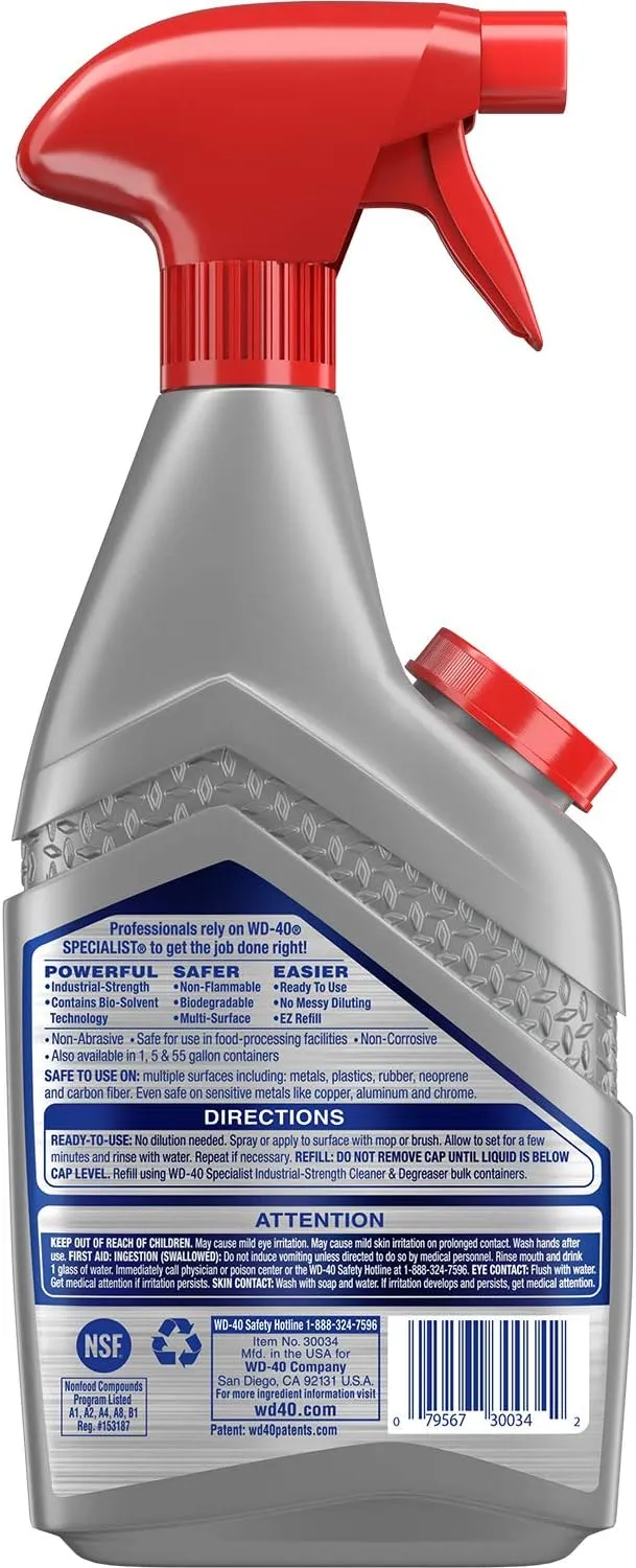 WD-40 Specialist Cleaner & Degreaser, 24 OZ [Non-Aerosol Trigger] [6-Pack]