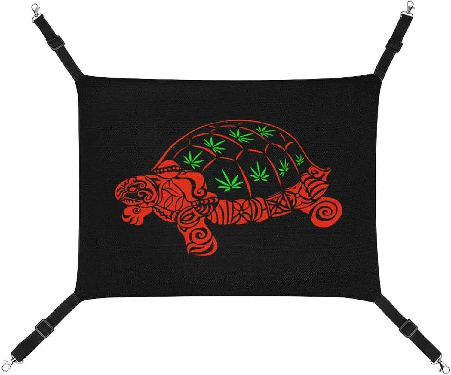 Weed Sea Turtle Cat Hanging Hammock Soft Breathable Pet Cage Dog Hammock with Adjustable Straps and Metal Hooks, style, 202403255