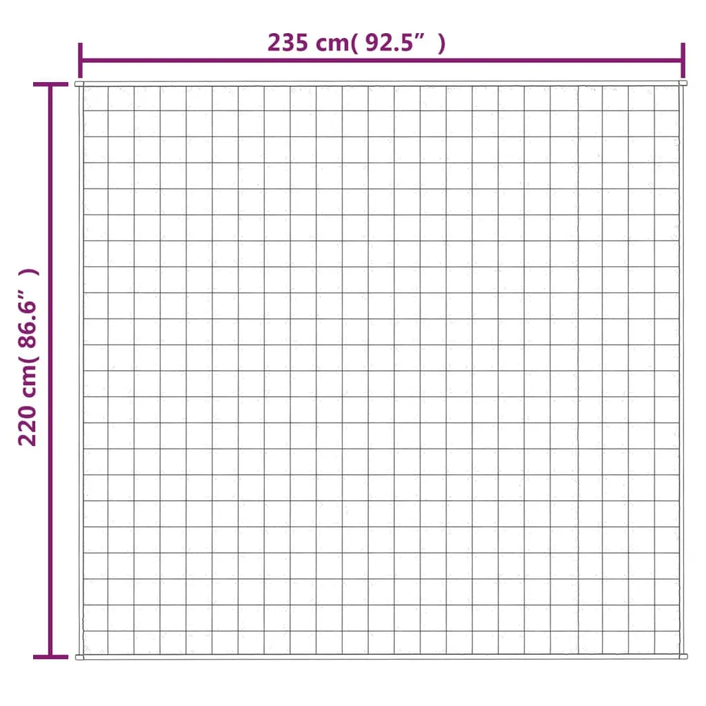 Weighted Blanket Blue 220x235 cm King 15 kg Fabric