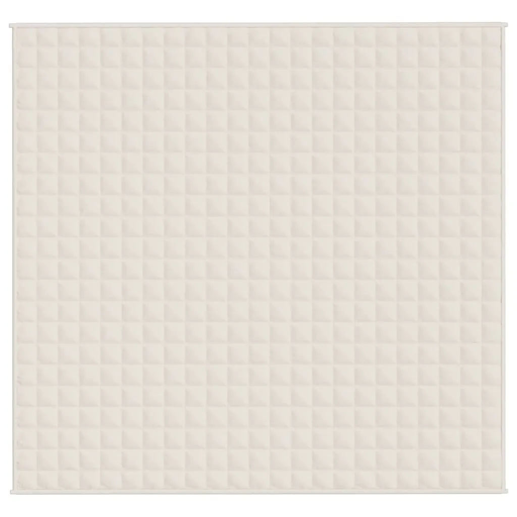Weighted Blanket Light Cream 220x235 cm King 15 kg Fabric