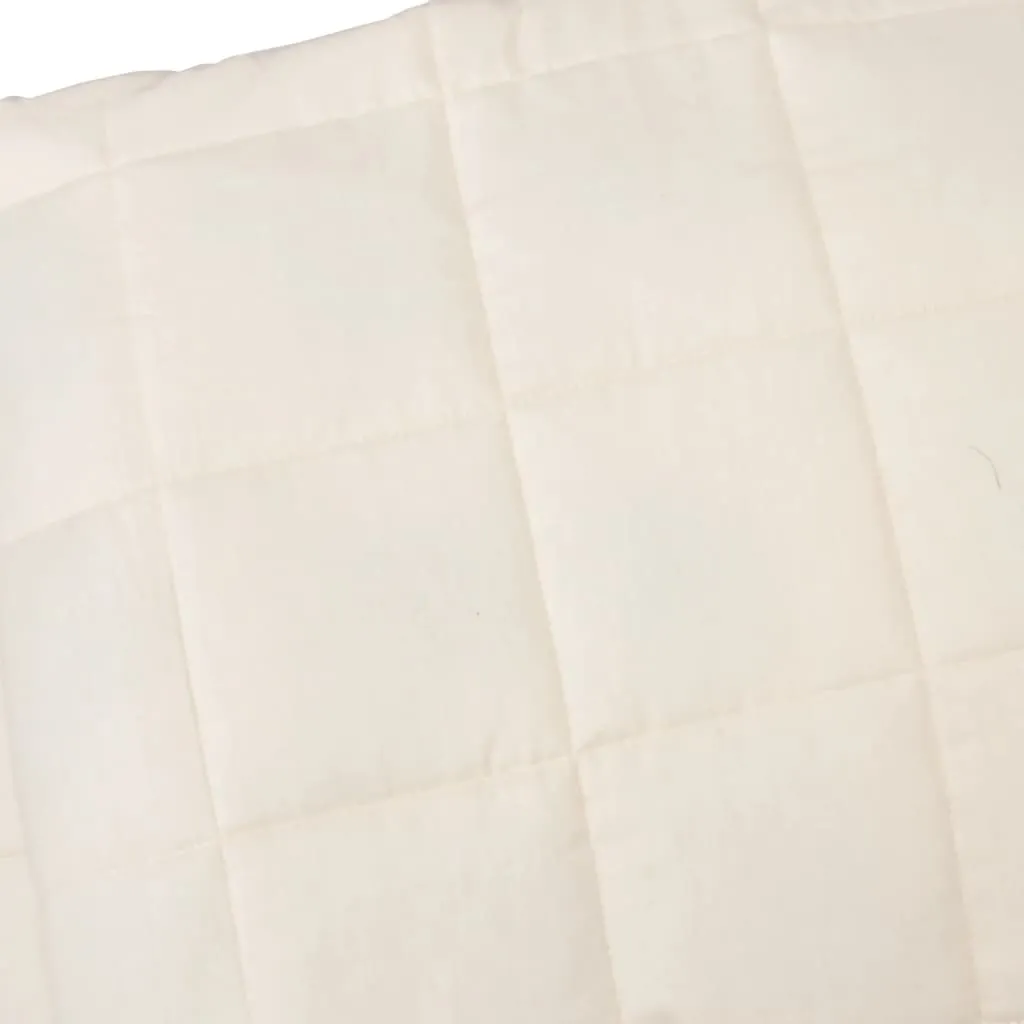 Weighted Blanket Light Cream 220x235 cm King 15 kg Fabric